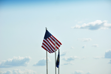 USA and Montana state flags