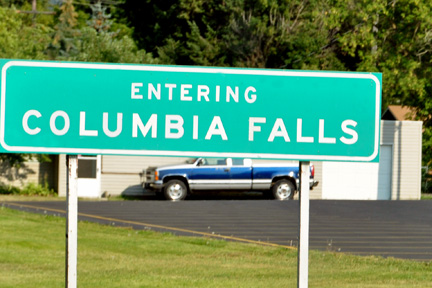 sign - entering Columbia Falls