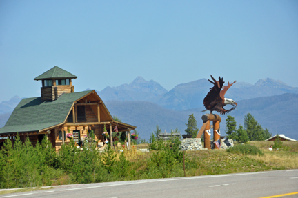 a wooden eagle