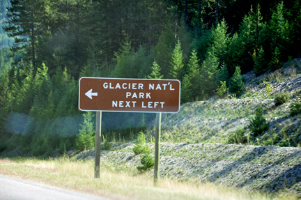 sign - Glacier Nat'l Park - next left