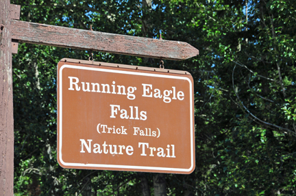 sign - Running Eagle Falls