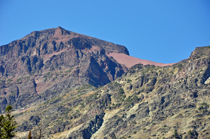 red sand on a mountain