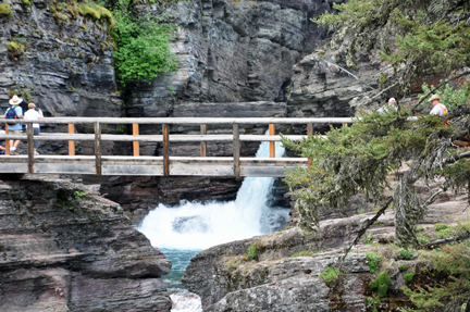 bridge and St. Mary Falls