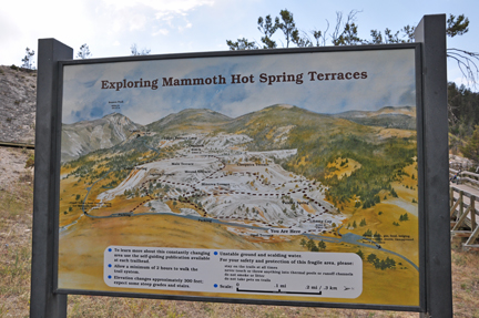 sign - Mammoth Hot Spring Terrace