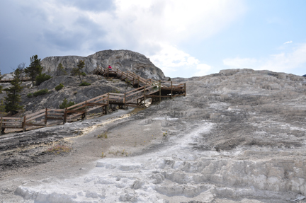 mountain and stairs