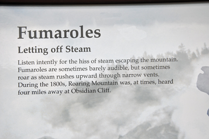 sign - Fumaroles