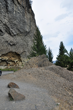 cliff and road