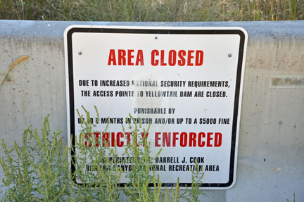 sign - area closed
