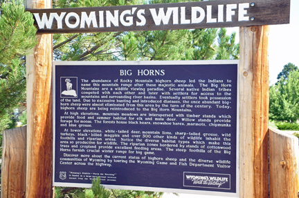 sign about Wyoming's wildlife