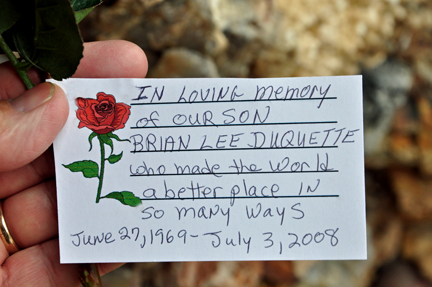 card - in loving memory of Brian Lee Duquette
