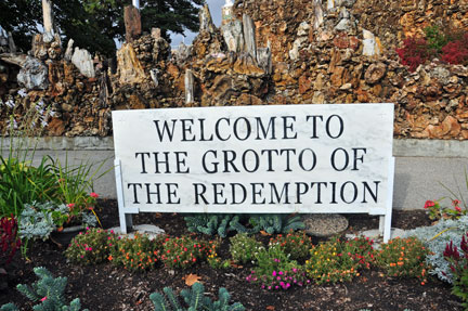 sign - Welcome to the Grotto of The Redemption