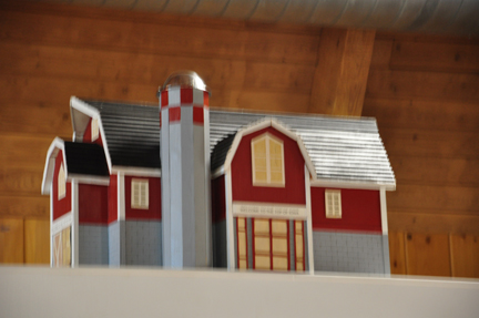 miniature recreation of the visitor center building 
