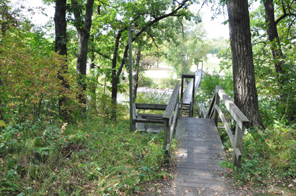 another wooden bridge and steps