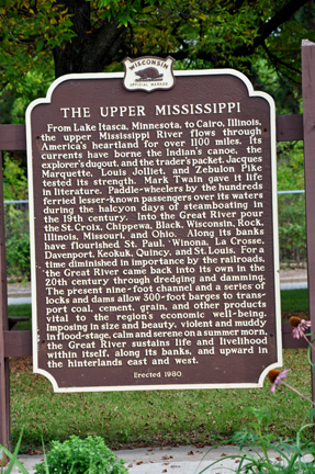 sign about the Upper Mississippi