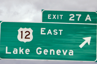 sign - Lake Geneva exit