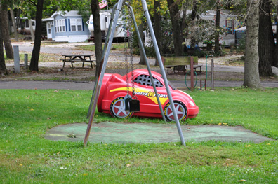 a funny car in the park
