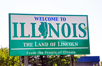sign - welcome to Illinois
