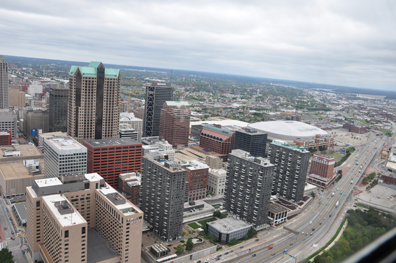 View of St. Louis from the Arch