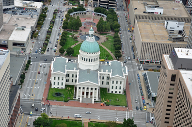 View of St. Louis from the Arch