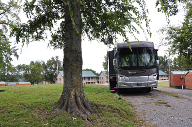 The new yard of the Two RV Gypsies and their RV