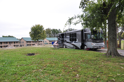 The new yard of the Two RV Gypsies and their RV