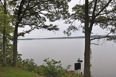 view from the bay windows of the two RV Gypsies' motorhome