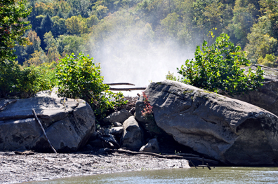 mist from the falls