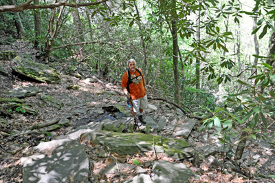 Lee Duquette on the trail