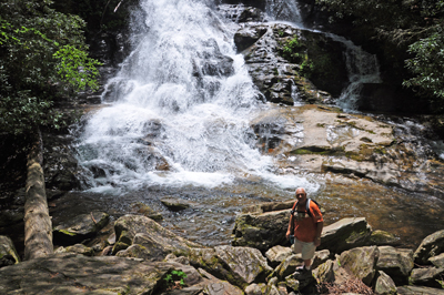 Lee Duquette at the High Shoals Creek Falls