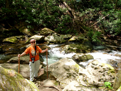 Karen Duquette by the stream