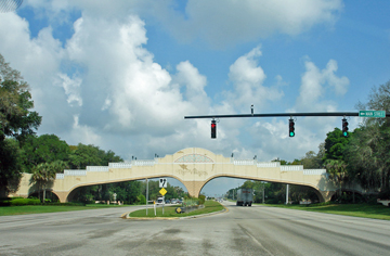 one of several entrances to the Villages