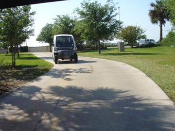 a golf cart road