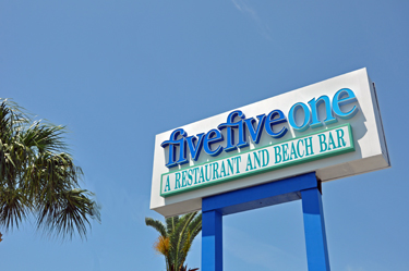 restaurant sign - fivefiveone