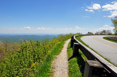 path alongside the road 