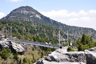 looking back at the bridge