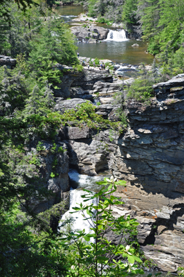 view of the upper and lower falls