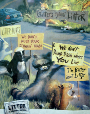 an anti-litter sign