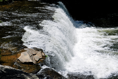 close-up of Hooker Falls