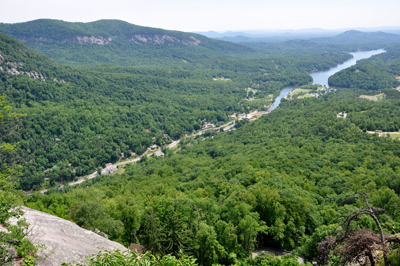 the scenery from Lake Lure Lookout