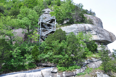 stairs leading to the Skyline trail 