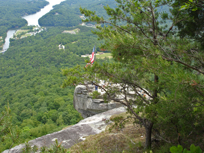 view from Stairs leading up to the Skyline trail.