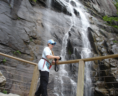 Karen Duquette at Hickory Nut Falls