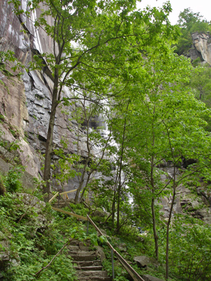 stairs leading to the falls