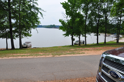 view standing outside the RV