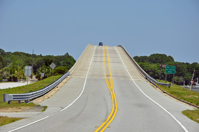 up and over the bridge we go