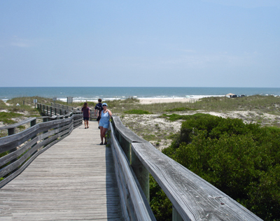 Karen Duquette on the boardwalk