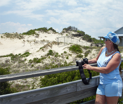 Karen Duquette on the boardwalk