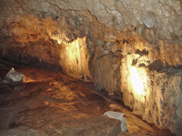 inside the cave