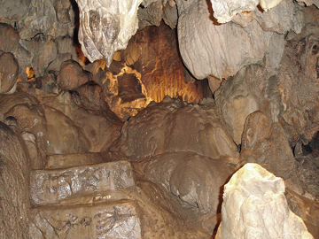 inside the cave