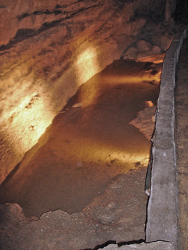 water in the cave